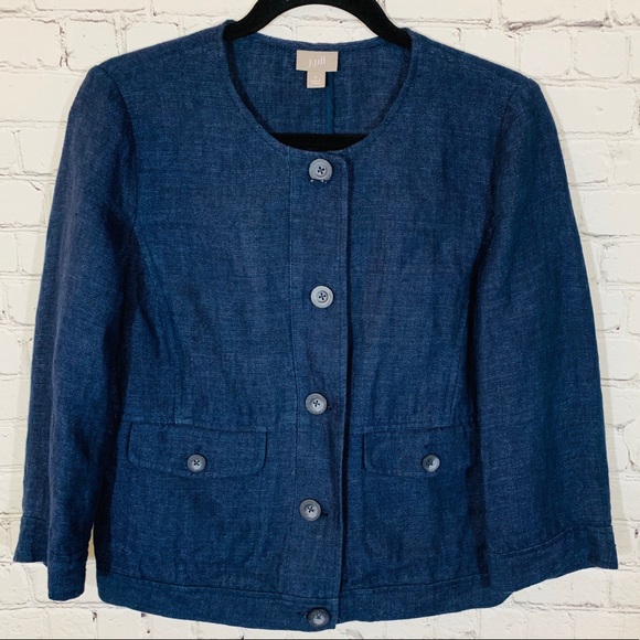 J. Jill Jackets & Blazers - J Jill | 💯 Linen Blazer Size Small
